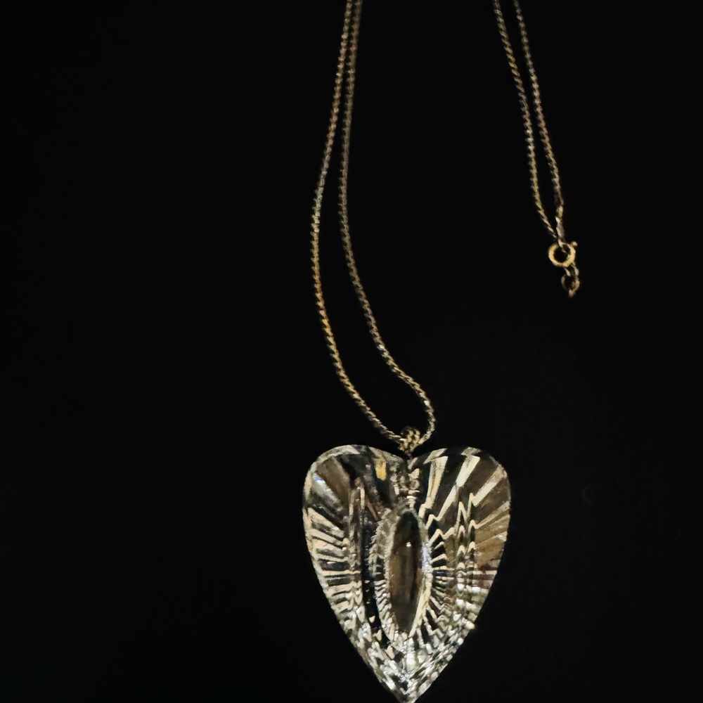 Waterford Crystal Heart Pendant Necklace – Boxed